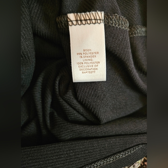 Lauren Conrad Womens Black Floral Short Sleeve V-Neck A Line Dress Size Small - Picture 5 of 11